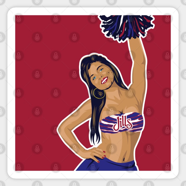 Kelly Kapowski Buffalo Bills Cheerleader Sticker by Carl Cordes